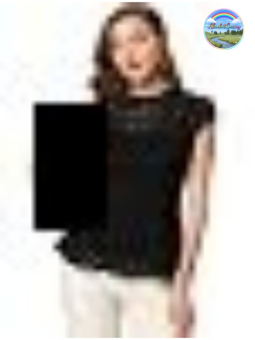 Women's Lace Peplum Blouse Mock Neck Keyhole Back Crochet Floral Party Top
